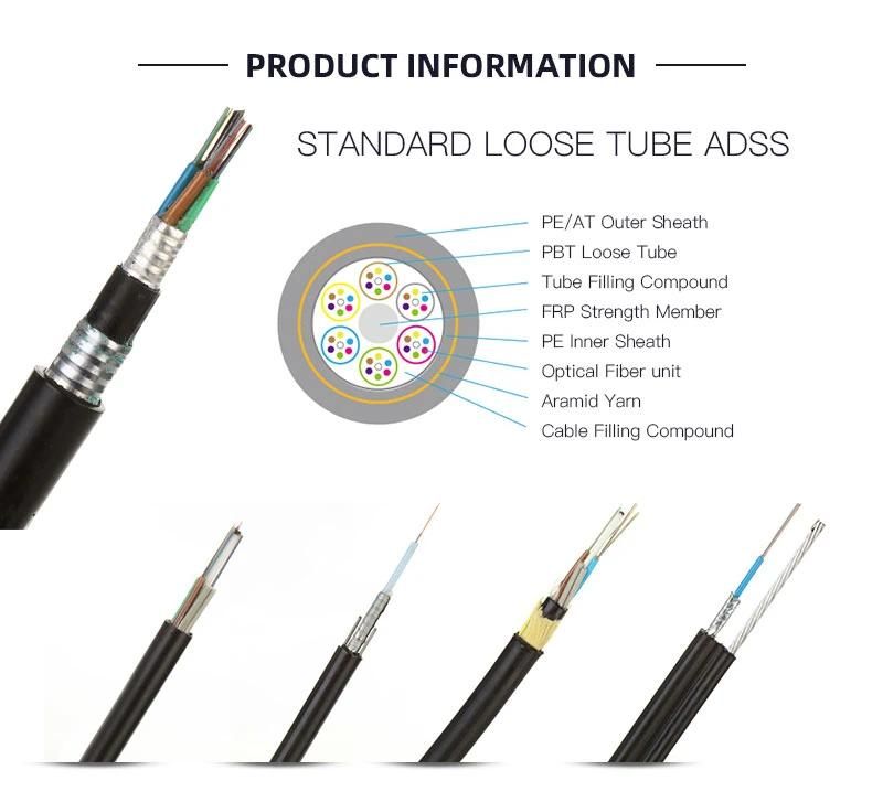 ADSS Singlemode Aerial Cable Fiber Optical Cable Network Cable