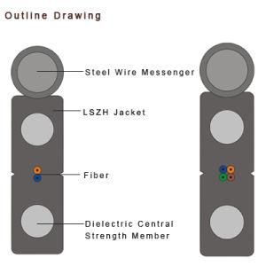 Self Supporting Indoor Fiber Optic Cable Gjxfch for FTTH