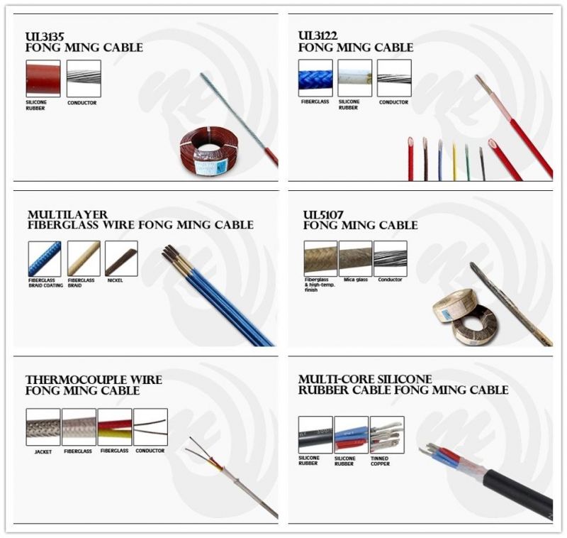 24 AWG Mica Tape Fiberglass Braid High Temperature Wire with UL 5107