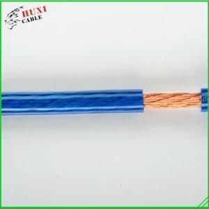 Factory Custom, Low Voltage Transparent Blue Power Cable with New Design