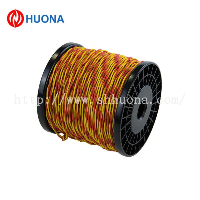 Type K Thermocouple Cable with Two Twisted Red Yellow Stranded Cable