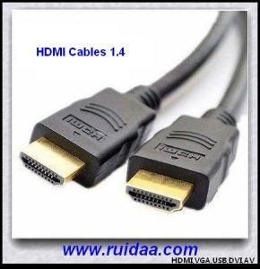 Gold HDMI to HDMI Cable 1080p, 1.3 or 1.4 Optional