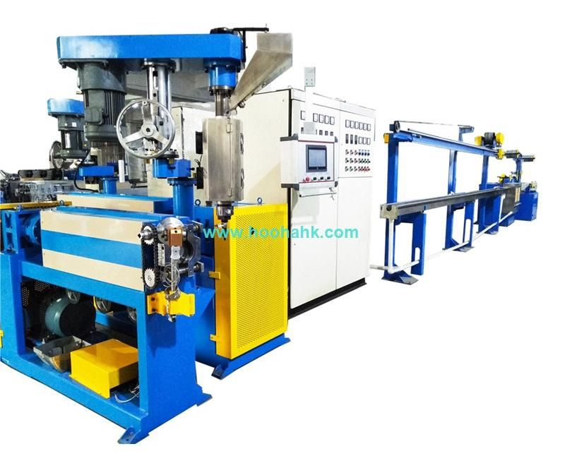 Hooha 70+35 Single Wire Electric Wire Extruding Cable Coating Extrusion with 630 Double-Axle Take up