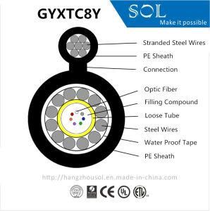 Outdoor Steel Wires Strength Gyxtc8y Fiber Optic Cable