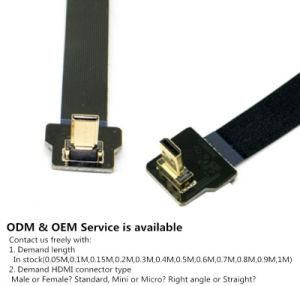 Xaja HD Fpv Camera Micro HDMI Ribbon Soft Cable Wiring Camera Cable with Micro HDMI Male Connector Rclink-C1
