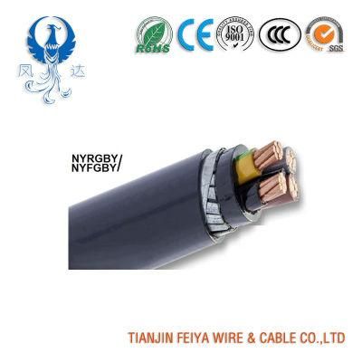 Feiya Nyfgby 0.6/1 Kv Cu Conductor PVC Insulated PVC Sheathed Galvanized Steel Flat Wire, Galvanized Steel Tape Armoured Electrical Cable