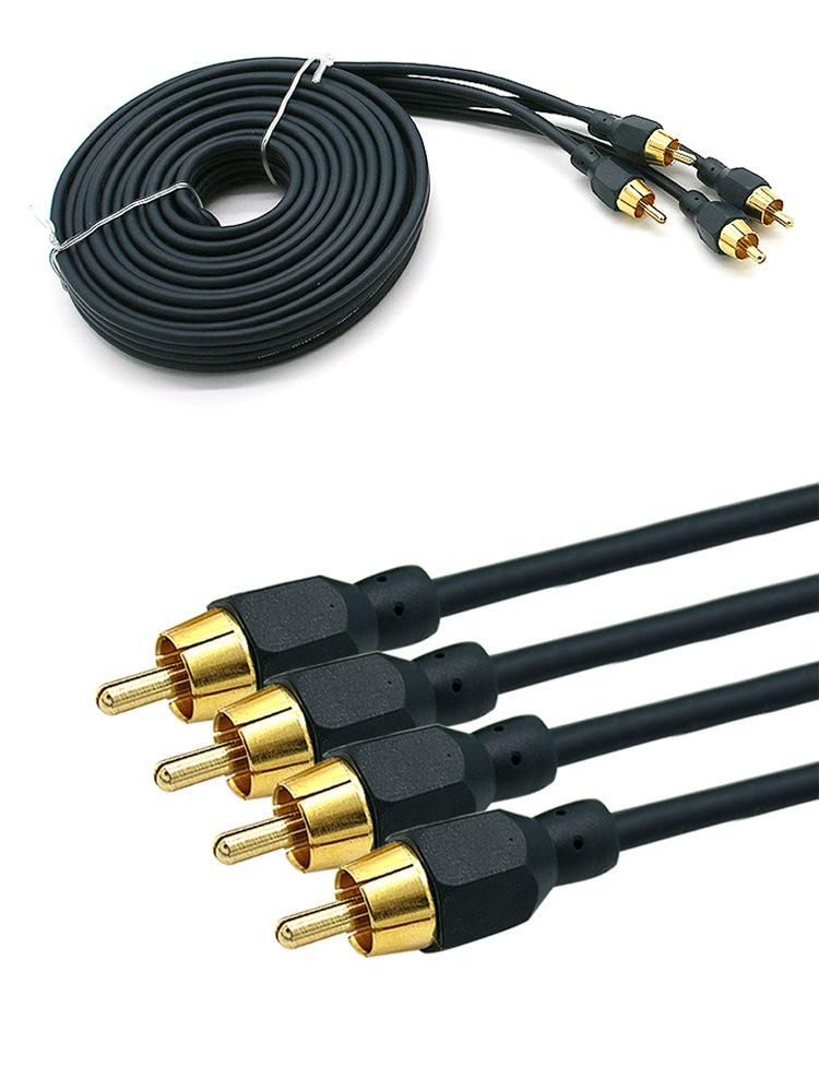 High Quality 5m RCA Cables Interconnect Cable Audio/Video Cable for Car Audio