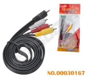 1.5m AV Cable 3.5mm 3 Lines to 3 RCA Cable
