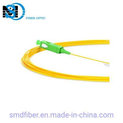 Singlemode 0.9/2.0/3.0mm Cable PVC/LSZH Sc/APC Fiber Optic 1m Pigtail