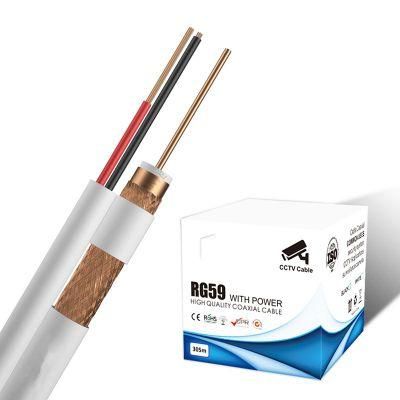75ohm Rg59+2DC CCTV Use Coaxial Cable Rg59 Coaxial Cable