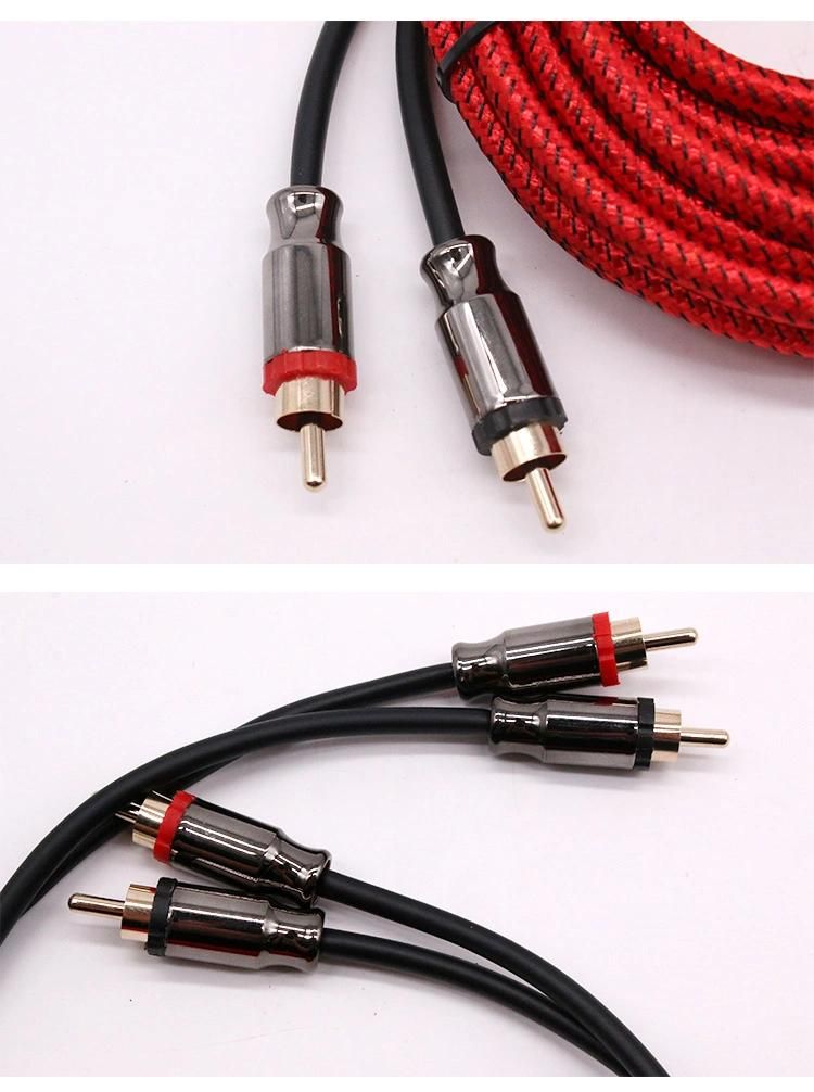 RCA Cable Audio Video Cable 2RCA to 2RCA Cable for Car Audio