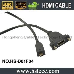 High Quality HDMI Male to Female Cable Panel Mount Cable
