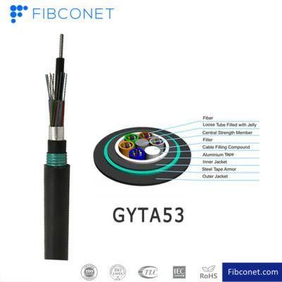 Stranded Double Jackets Armored GYTA 53 Outdoor Fiber Optic Cable