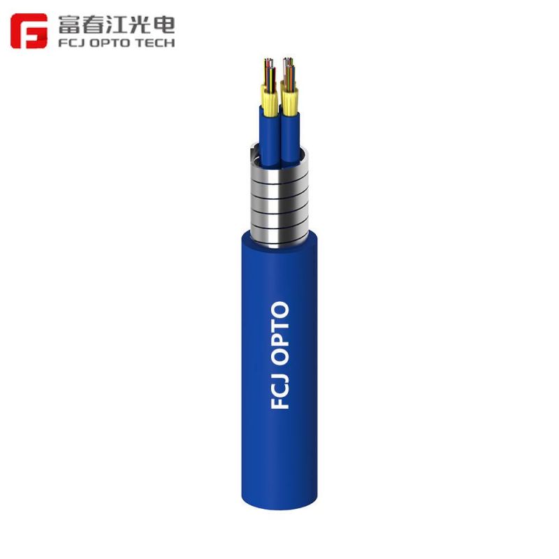 Gjsfjbv Duplex Double Tube Armored Fiber Optic Cable for FTTH Wiring