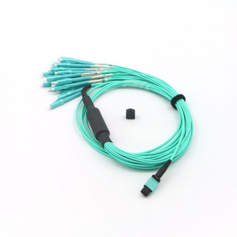 MPO (female) -LC 24 Fiber Optical Jumper Om3 with 5 Meters