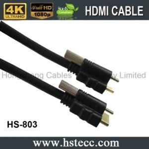 Hot Selling Locking HDMI Cable V2.0 V1.4 Supports 3D 4k 2160p