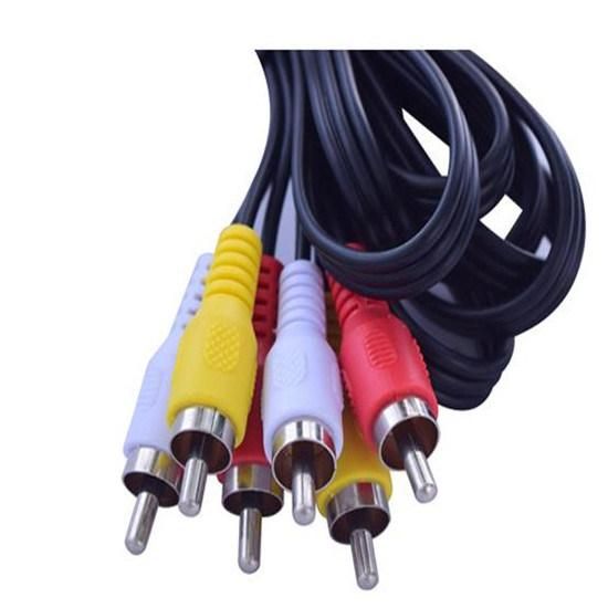 RCA Cable 3RCA 1.5m Transparent Wire AV Cable
