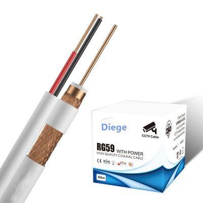 Coaxial Siamese Cable with Power CCTV Cable Rg59 2c Cable