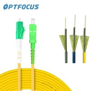 1m 1.5m 2m 3m Sc/FC/LC Upc/APC Singelmode Simplex Fiber Optic Drop Patch Cord Armoured Fiber Optic Patch Cord