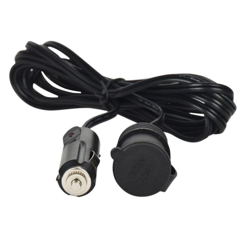 12V 24V Cigarette Lighter Extension Cord Cable 3.5m/12FT Car Charger with Cigarette Lighter Socket Black