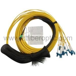 Singlemode 12fibers MPO-LC Fiber Optic Patch Lead