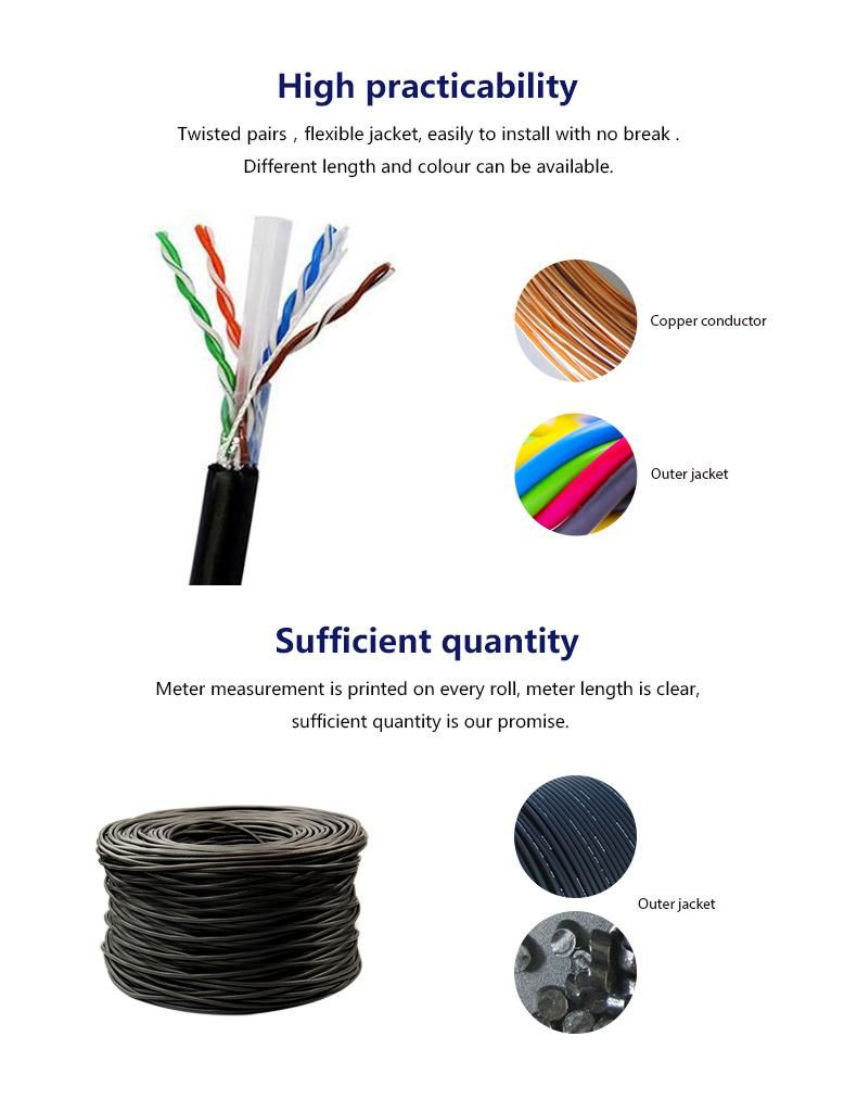 4 Pairs Internet Cable UTP Cat 6 LAN Cable CAT6 UTP Network Cable