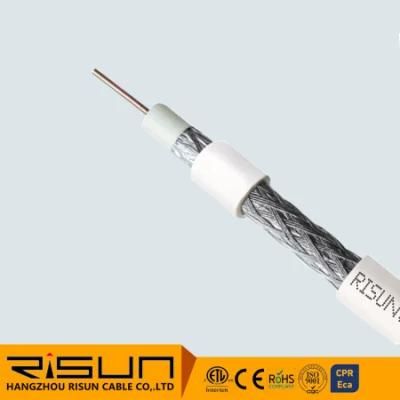 High Quality Coaxial RG6 Cable Bulk Dual Quad Shield Coax 18 AWG TV Satellite