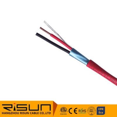 18 AWG 2 Conductor Solid Shielded Cmr LSZH Eca Fire Alarm Signaling Cable