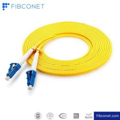 FTTH Single Mode 9/125 Simplex LC/Upc LC/Upc PVC LSZH Fiber Optic Patch Cord/Fiber Jumper/Patchcord