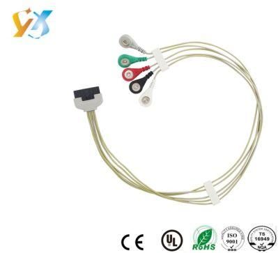 Factory Custom Wholesale Insulated ECG Flat Cable Assembly 1 Point 5 Head Medical Grade Material Medical Wire Harness/Wiring Harness
