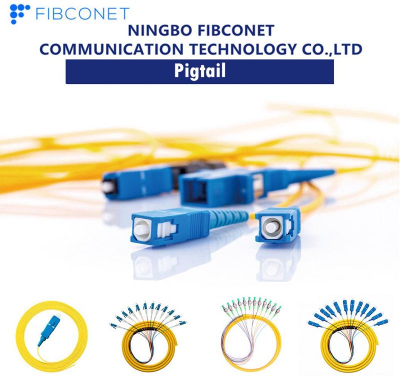 FTTH Single Mode 4 6 8 12 24 48 96 Core Distribution LC Upc APC Fan-out Bundle Fiber Optic Pigtail