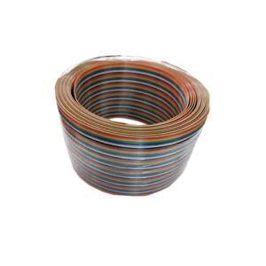 2651 AWG28 1.27mm Pitch 64pins Flat Rainbow Cable Wires