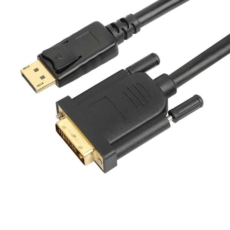 High Quality Displayport to DVI (24+1) Cable Dp to DVI Cable 4K Displayport to HDMI Dp to HDMI Adapter Cable Male to Male for Laptop PC Display Port to 1080P