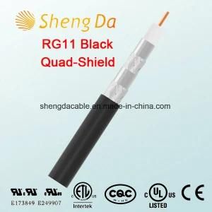 Rg11 Quad Shield Black Low Loss Coaxial Cable