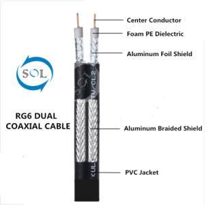75ohm CATV CCTV Satellite Communication Dual RG6 Coaxial Cable