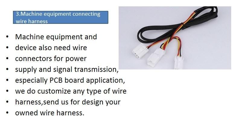 Electronic Connector Wire Harness Cable Manufacturer with Te Jst Molex or Custom Connector