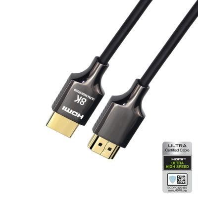 High Speed Gold Plated Zinc Alloy Male To Male Customized Braid 1m 2m 3m 5m Ultra Slim 8k hdmi cable