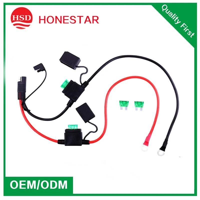 Motorcycle Battery Terminal Ring Connector Harness 12 Volt Charger Adapter Cable