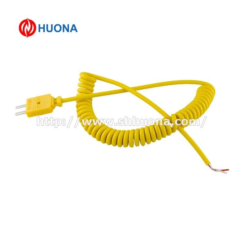 K Type Thermocouple Sensor with Cable and Miniature Yellow Connectors
