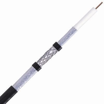 Tri-Shield Coaxial Cable RG6 with RoHS Standard Copper Clad Steel Conductor PVC Jacket