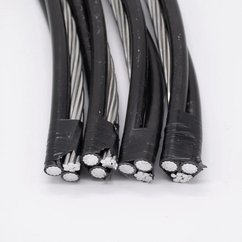 ACSR Conductor PE Insulation Triplex Service Drop Aerial Bundle Cable