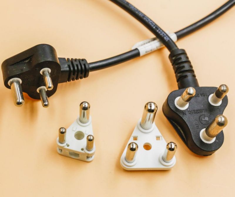 South Africa Plug to IEC C13 Power Cord, SABS Power Cable, SABS Power Plug