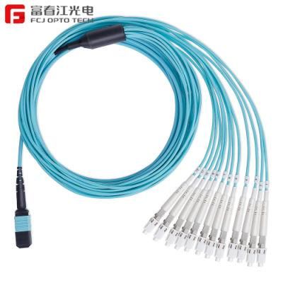 MTP/MPO-LC Om3 Round Cable Fanout 2.0/3.0mm Optical Fiber Patch Cord