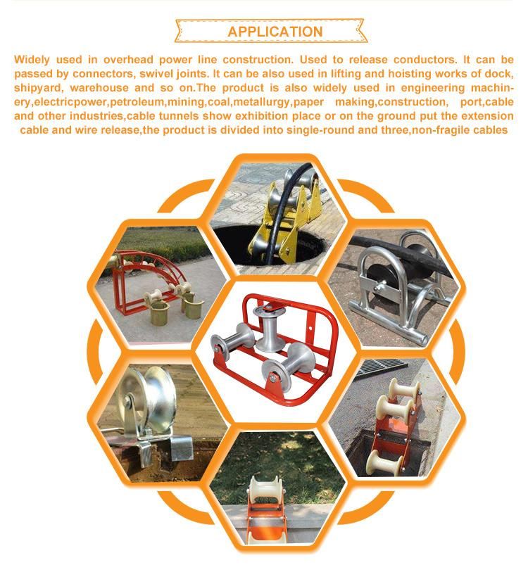 Electrical Straight Corner Cable Roller with Nylon Aluminum Wheel