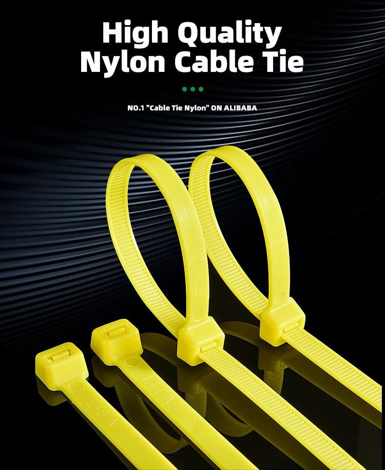 Self-Locking Nylon Cable Tie Fixed 2.5*200mm Plastic Cable Ties Natural or Black Kabelbinder Zip Ties Custom