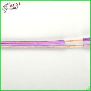 Flexible Transparent Purple PVC, Two Core Copper Speaker Cable