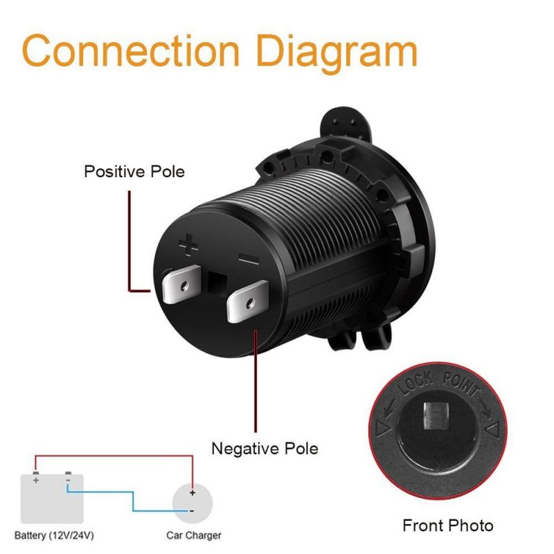12V Lighter Socket Power Outlet Socket Receptacle Waterproof Plug