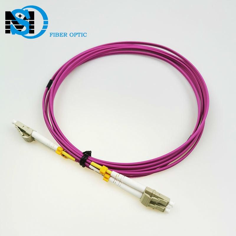 Telecommunication Equipment Fiber Optic Patch Cord Cable LC to LC Om4 Duplex Patch Cord