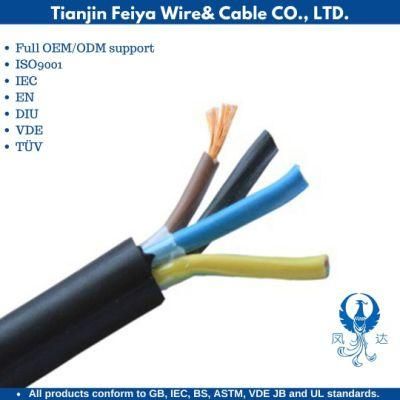 Nyy Ho1n2-D Copper Conductor Yc Ycw Rubber Insulated Cable 6mm2 10mm 25mm 35mm 50mm 450/750V Cabtyre Sheathed Cable Wire