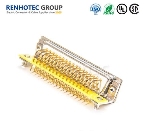 Right Angled Female D Sub Connector 50 Pin for PCB